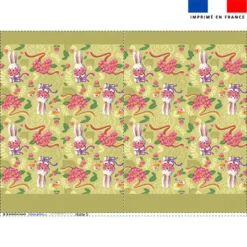 Kit sac à jouets motif mini lapin printanier vert clair - Création Stillistic