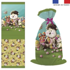 Kit sac à jouets motif mouton et oeufs de Pâques - Création Stillistic