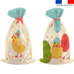 Kit sac à jouets motif petit poussin de Pâques