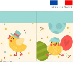 Kit sac à jouets motif petit poussin de Pâques