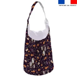 Kit sac seau motif fantômes noir - Création Stillistic
