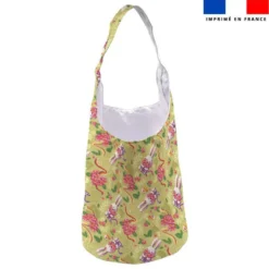 Kit sac seau motif mini lapin printanier vert clair - Création Stillistic