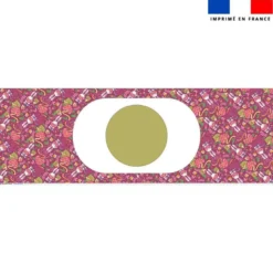 Kit sac seau motif mini lapin printanier framboise - Création Stillistic