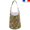 Kit sac seau motif mini lapin printanier vert kaki - Création Stillistic