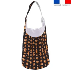Kit sac seau motif Noël pain d'épices - Création Stillistic