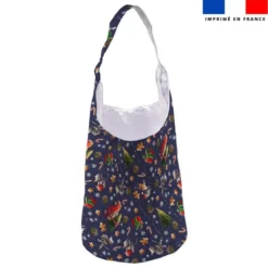 Kit sac seau motif souris de noel bleu - Création Stillistic