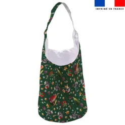 Kit sac seau motif souris de noel vert - Création Stillistic