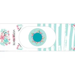 Kit sac seau personnalisé - Fleurs roses