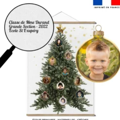 Kit sapin flocons gold et boules de Noël personnalisé