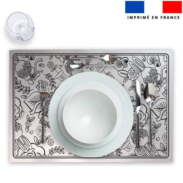 Kit sets de table à colorier lapin printanier - Création Stillistic