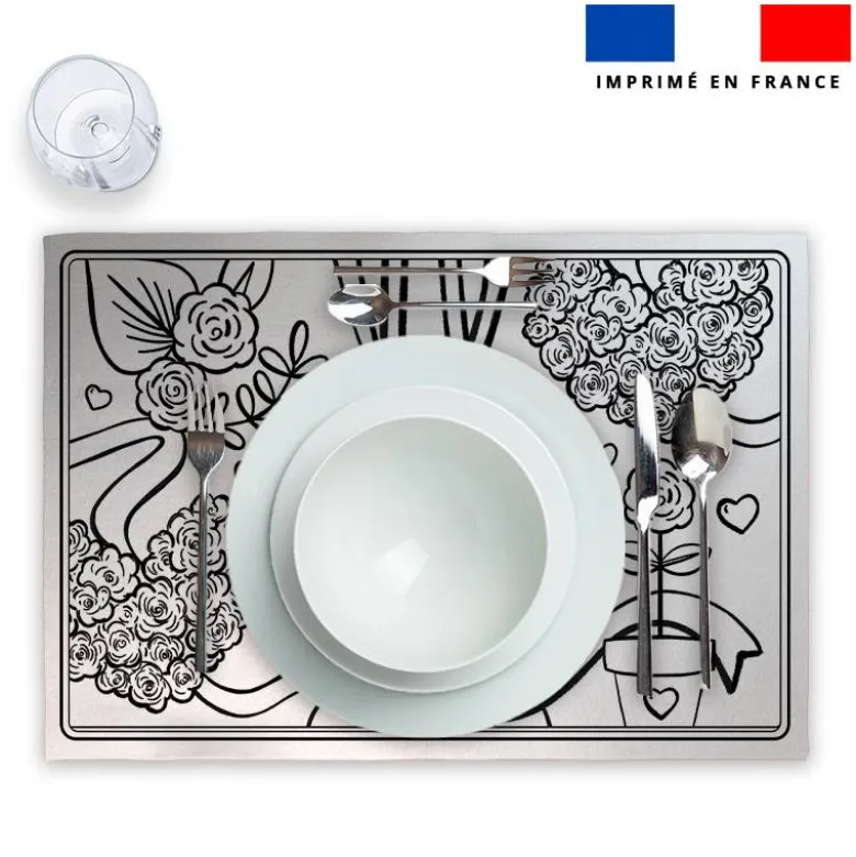 Kit sets de table à colorier lapin printanier - Création Stillistic