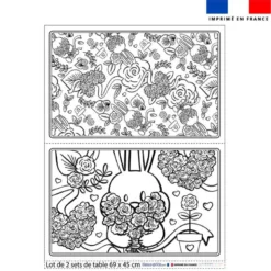 Kit sets de table à colorier lapin printanier - Création Stillistic