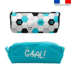 Kit trousse double compartiment motif football + 1 trousse assortie