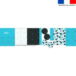 Kit trousse double compartiment motif football + 1 trousse assortie