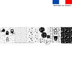 Kit trousse double compartiment motif animaux de la nuit + 1 trousse assortie