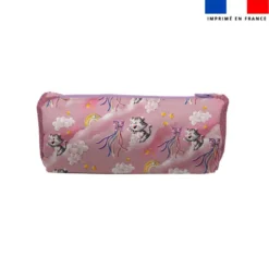 Kit trousse double compartiment motif tigre blanc + 1 trousse assortie - Création Stillistic