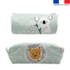Kit trousse double compartiment motif jungle friends + 1 trousse assortie