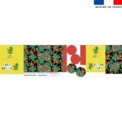 Kit trousse double compartiment motif Dino Skater + 1 trousse assortie