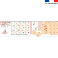 Kit trousse double compartiment motif friends of forest + 1 trousse assortie