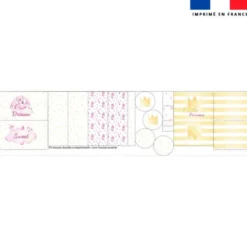 Kit trousse double compartiment motif sweet flamant rose + 1 trousse assortie