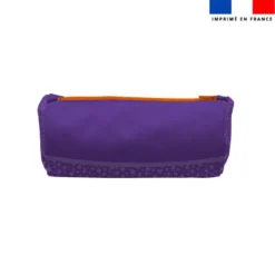 Kit trousse double compartiment motif bébé lynx + 1 trousse assortie - Création Stillistic