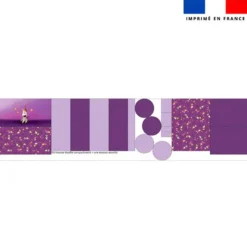 Kit trousse double compartiment motif licorne + 1 trousse assortie - Création Stillistic