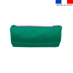 Kit trousse double compartiment motif bébé zèbre + 1 trousse assortie - Création Stillistic