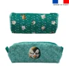 Kit trousse double compartiment motif macareux + 1 trousse assortie - Création Stillistic