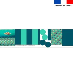 Kit trousse double compartiment motif poisson sucre d'orge + 1 trousse assortie - Création Stillistic