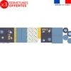 Kit trousse double compartiment motif espace + 1 trousse assortie