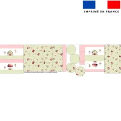 Kit trousse double compartiment motif fées + 1 trousse assortie