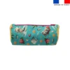 Kit trousse double compartiment motif hippo en vacances + 1 trousse assortie - Création Stillistic