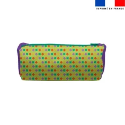 Kit trousse double compartiment motif mosaïque animaux Lou-Sticks + 1 trousse assortie - Création Stillistic