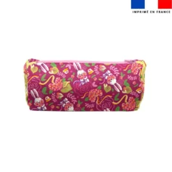 Kit trousse double compartiment motif lapin printanier + 1 trousse assortie - Création Stillistic