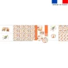 Kit trousse double compartiment motif animaux d'automne + 1 trousse assortie
