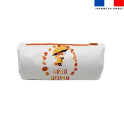 Kit trousse double compartiment motif animaux d'automne + 1 trousse assortie