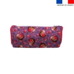 Kit trousse double compartiment motif loutre et coeurs + 1 trousse assortie - Création Stillistic