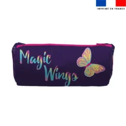 Kit trousse double compartiment motif papillon + 1 trousse assortie