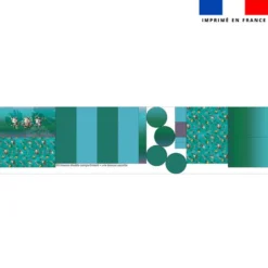 Kit trousse double compartiment motif singe émotions+ 1 trousse assortie - Création Stillistic