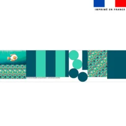 Kit trousse double compartiment motif poisson oeuf + 1 trousse assortie - Création Stillistic