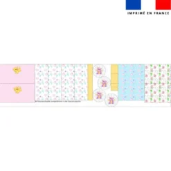 Kit trousse double compartiment motif dragon + 1 trousse assortie