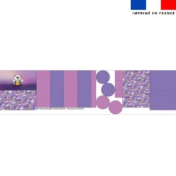 Kit trousse double compartiment motif panda ange + 1 trousse assortie - Création Stillistic