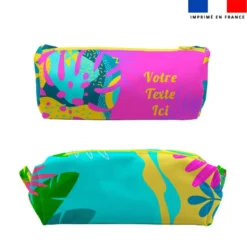 Kit trousses scolaires personnalisées - Feuilles tropicales multicolores
