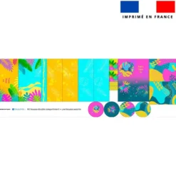 Kit trousses scolaires personnalisées - Feuilles tropicales multicolores