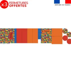 Kit trousses scolaires personnalisées - Briques multicolores