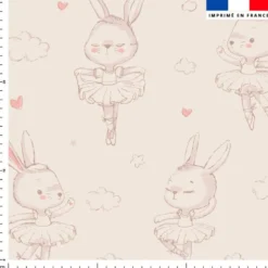 Lapine danseuse - Fond beige