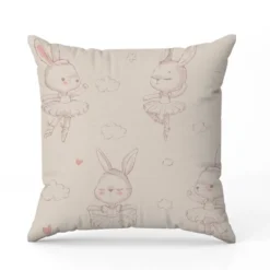 Lapine danseuse - Fond beige