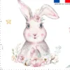Lapine et papillon aquarelle - Fond blanc
