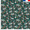 Lapin fleuri - Fond vert foncé