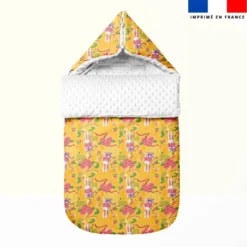 Lapin printanier - Fond jaune - Création Stillistic